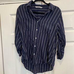 Striped button up